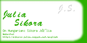 julia sikora business card